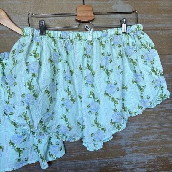 8 Oak Lane Magnolia Floral Pajamas Lounge Classic Preppy Lace Womens L/XL - Picture 4 of 8